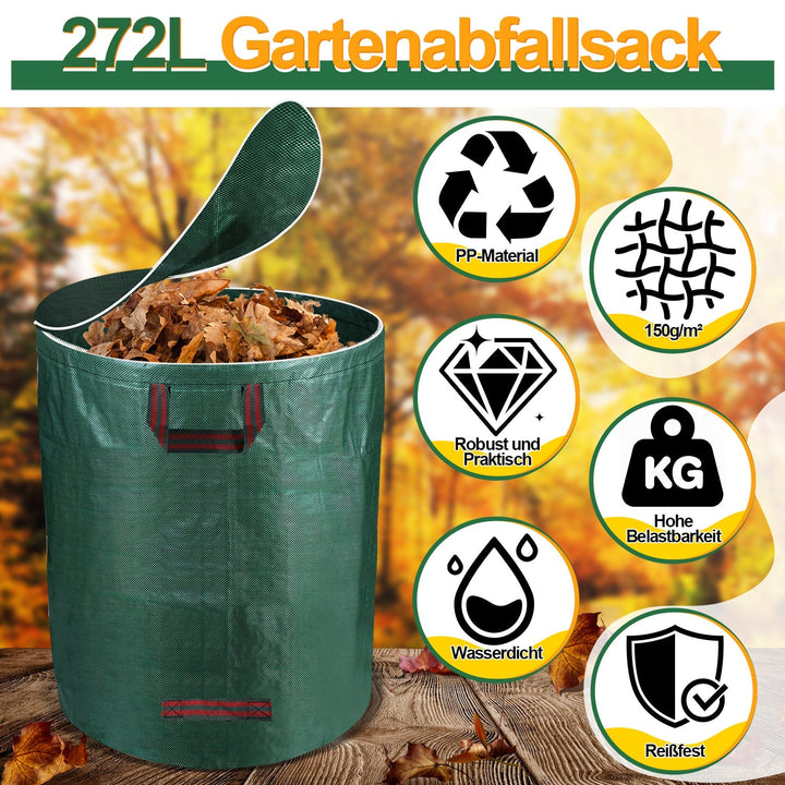 Garden waste bag garden sack 272L with lid | Stornfield