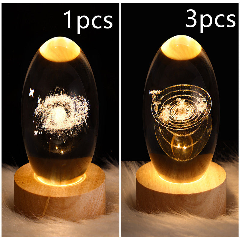 3D Galaxy Crystal Ball LED Night Light | Stornfield