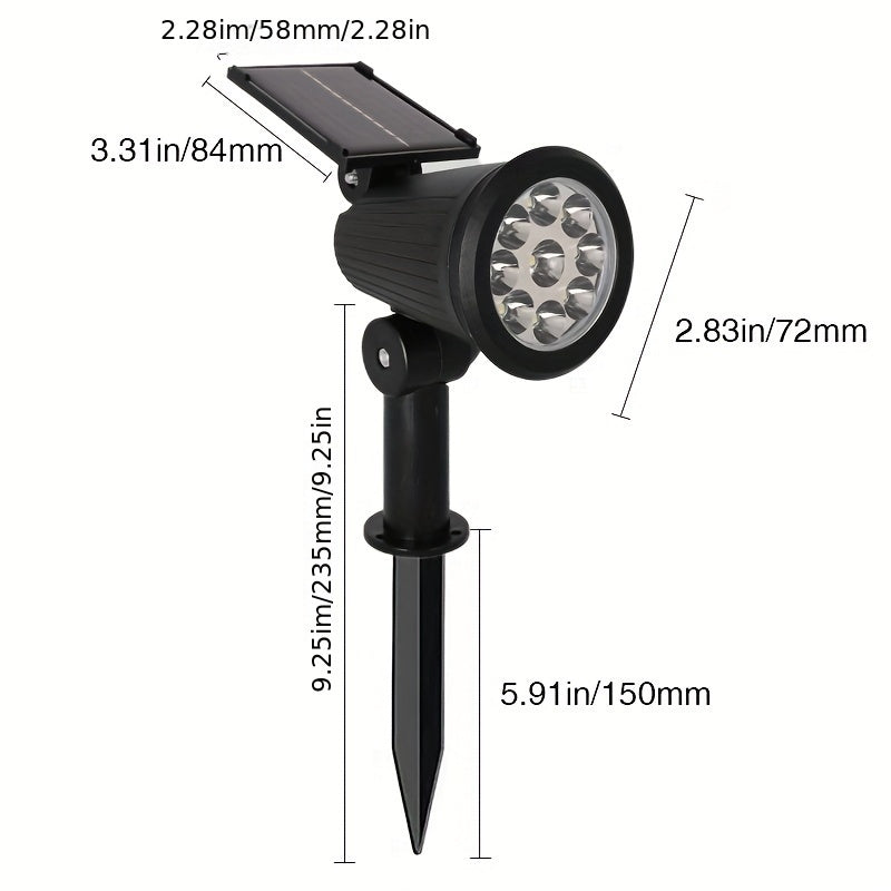SolarLuxe Spotlight - Sustainable 9LED Garden Lighting | Stornfield