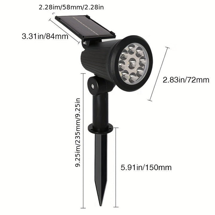 SolarLuxe Spotlight - Sustainable 9LED Garden Lighting | Stornfield