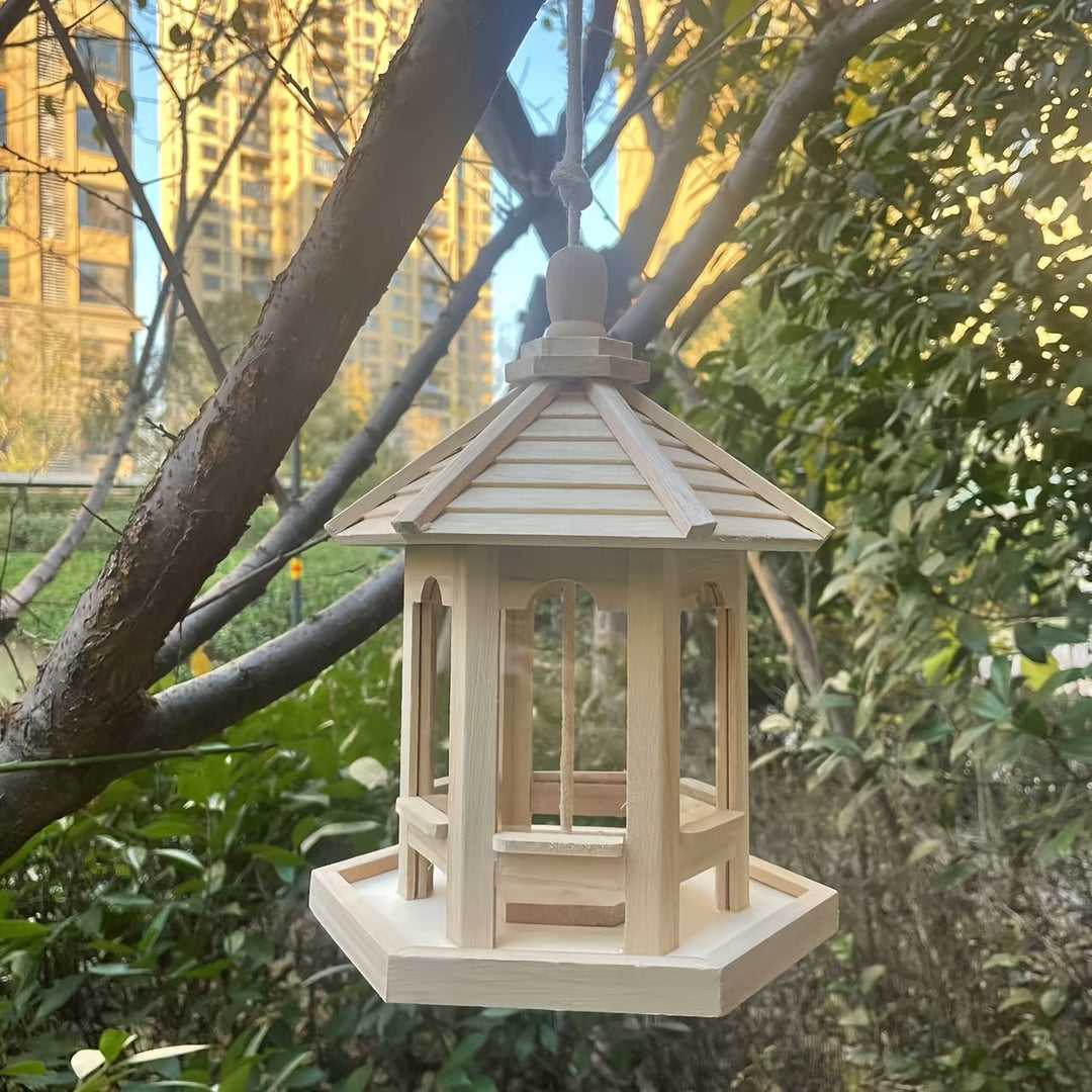 SkyPerch Nest - Paintable wood hanging birdhouse | Stornfield