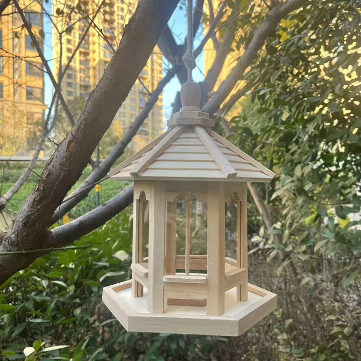 SkyPerch Nest - Paintable wood hanging birdhouse | Stornfield
