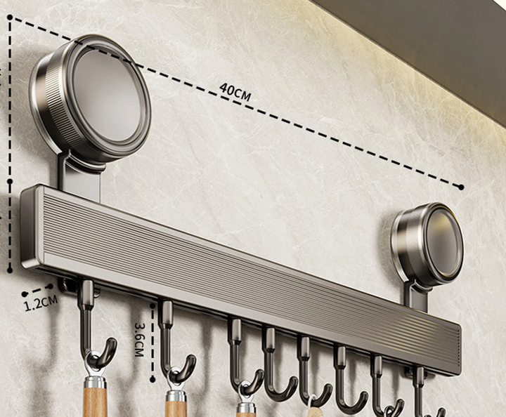 ChefSpace Kitchen Wall Hook Rail Stornfield