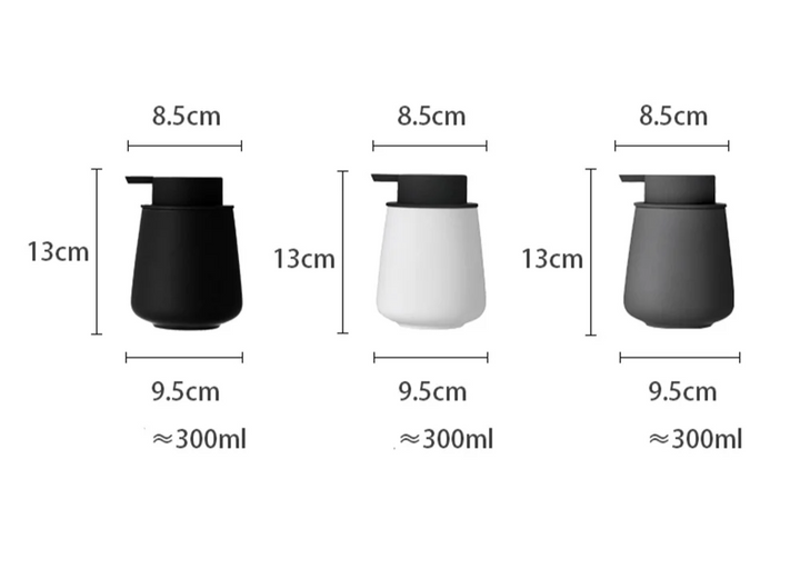 CeramiLux 300 ml Luxury Soap Dispenser made of Ceramic – for Soap, Shampoo, Conditioner or Lotion Stornfield