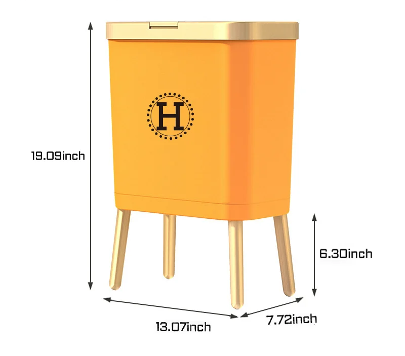 GoldenSlim Modern Trash Can with Lid Stornfield