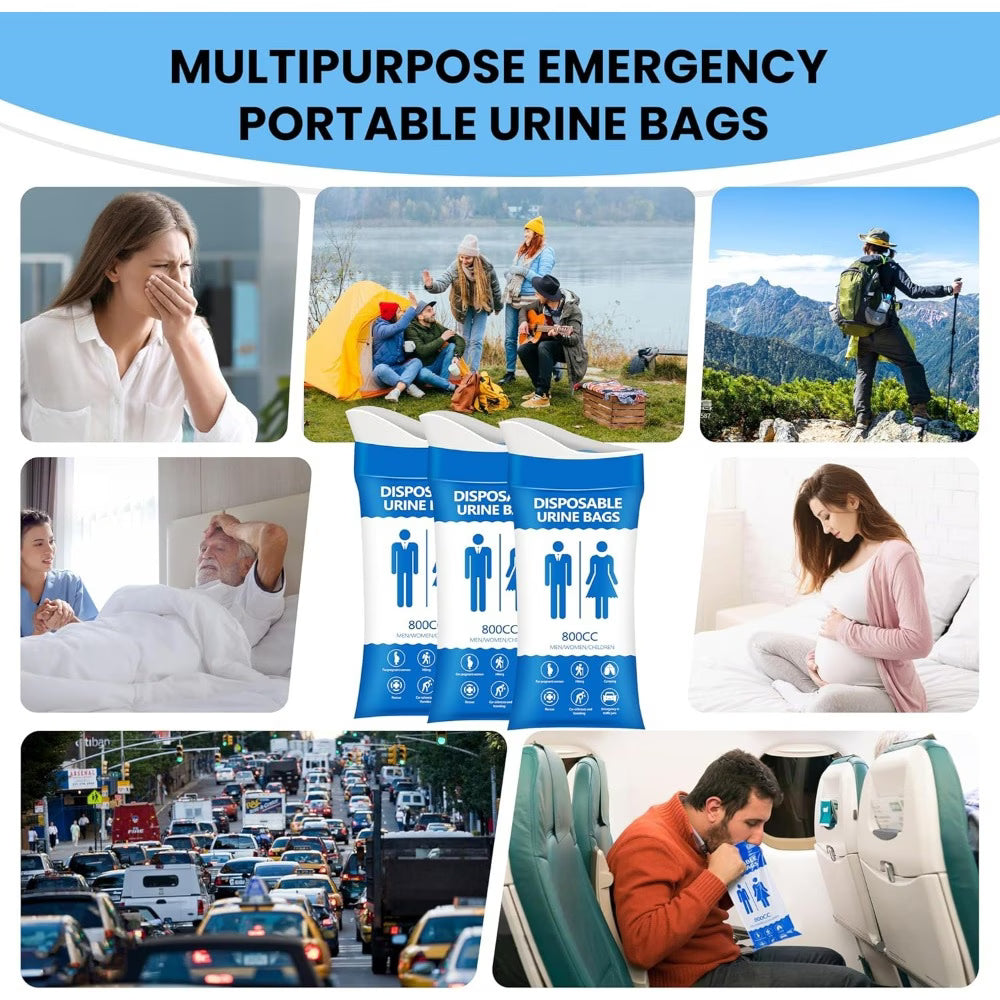 Disposable Urine Bag 800 ml for Car & Travel | Stornfield