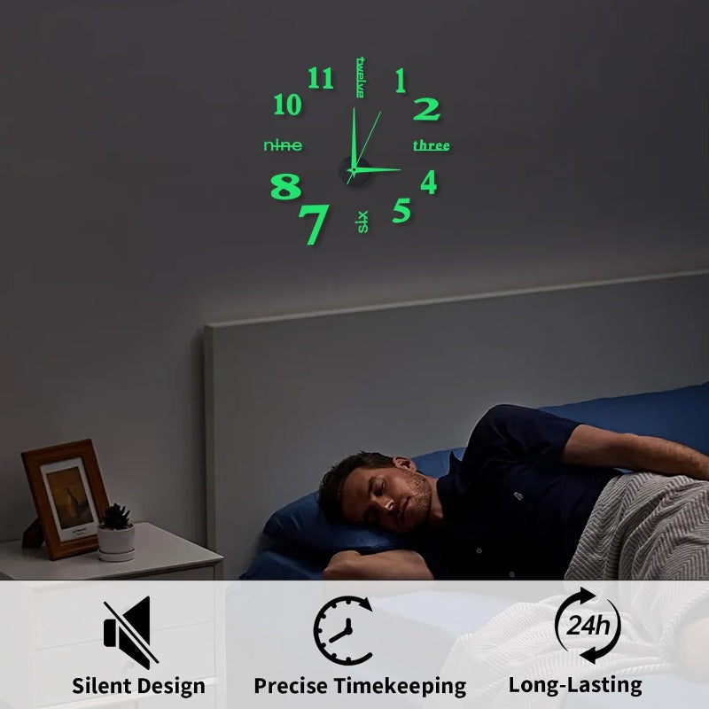 Stornfield Luminous Frameless 3D Wall Clock