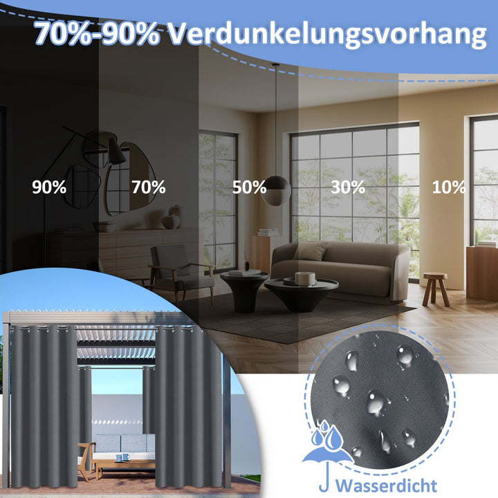 Outdoor Curtain Waterproof with Eyelets | Stornfield
