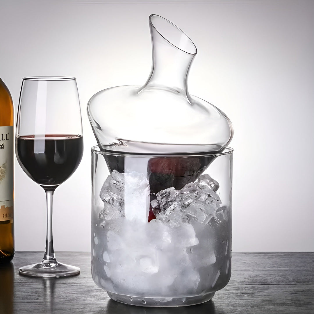 Wine Decanter with Quick Aeration – Elegant Waterfall Design made of Glass | For More Intense Aroma and Stylish Wine Enjoyment | Stornfield