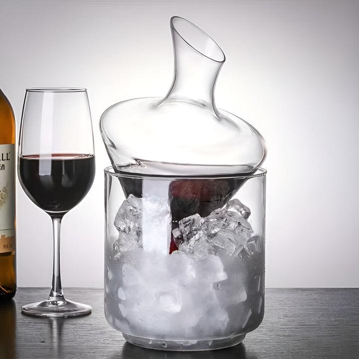 Wine Decanter with Quick Aeration – Elegant Waterfall Design made of Glass | For More Intense Aroma and Stylish Wine Enjoyment | Stornfield