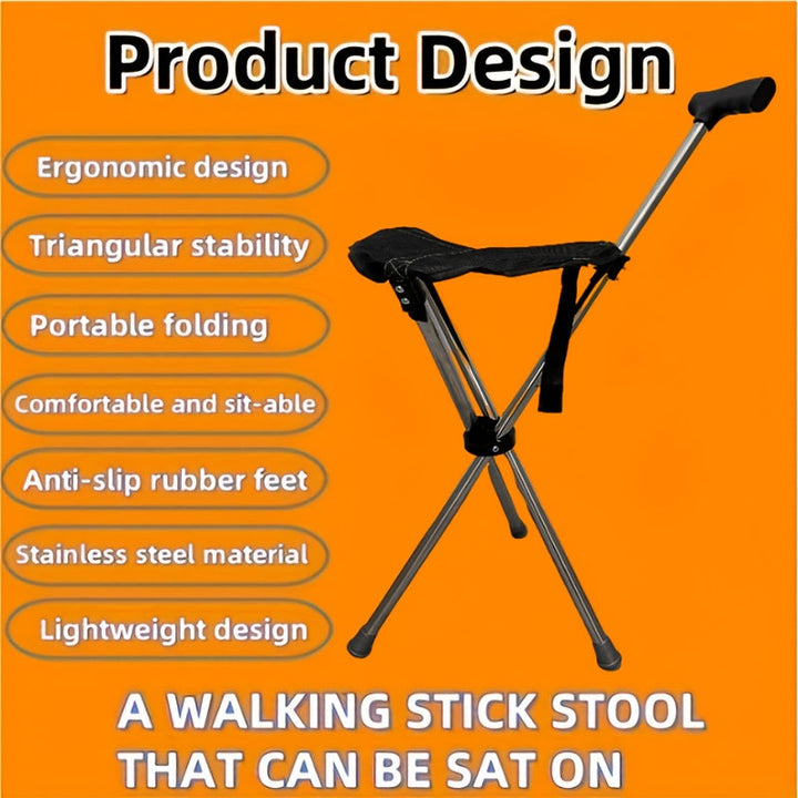 2-in-1 Walking Stick with Seat | Stornfield