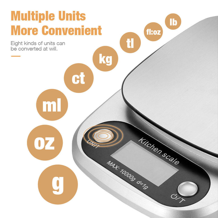 Digital kitchen scale, 10 kg capacity. | Stornfield