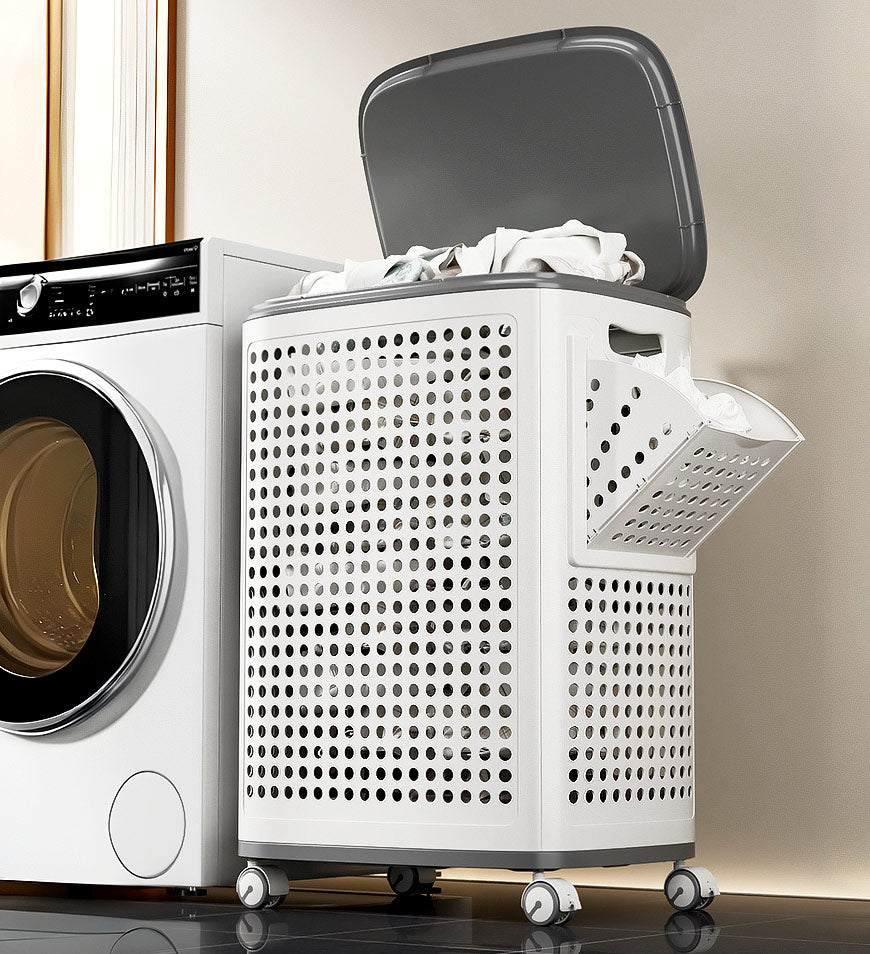GlideEase Laundry Bin — Effortless laundry carrying without back pain for tidy, fresh clothes | Stornfield
