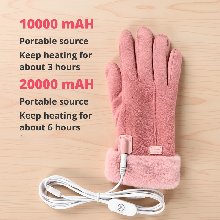 Stornfield | Heated Gloves for Women UK – Ladies Thermal Waterproof Winter Gloves with Touch Screen & USB Rechargeable Warm Design