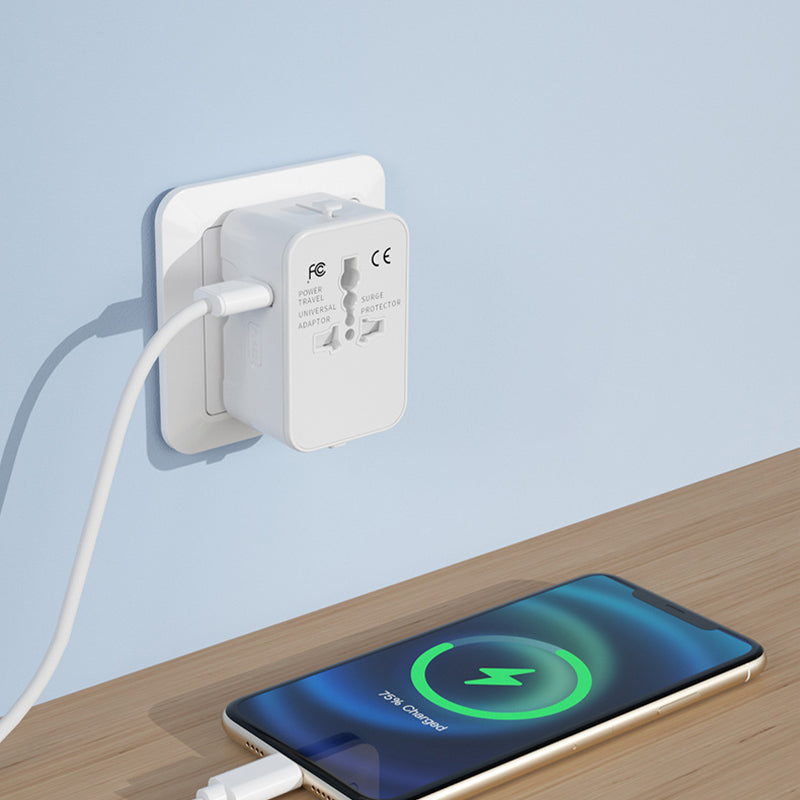 Universal travel adapter with dual USB ports | Stornfield
