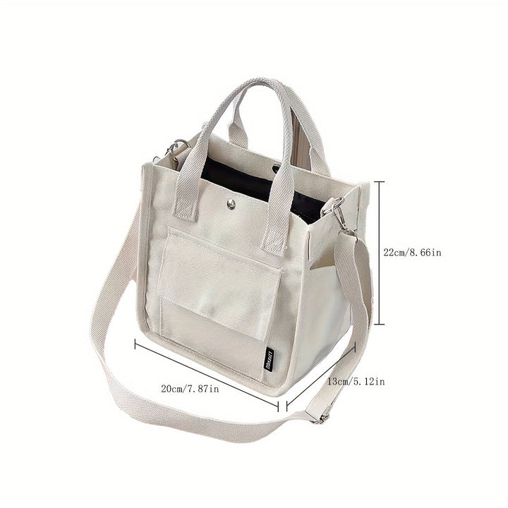 UrbanEase Canvas Slingbag – White shoulder bag with magnetic closure and adjustaStornfielde strap | Stornfield