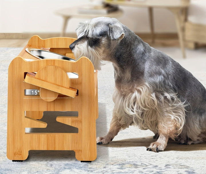 Stornfield Non-Slip Raised Dog Bowl Stand with Double Bowls