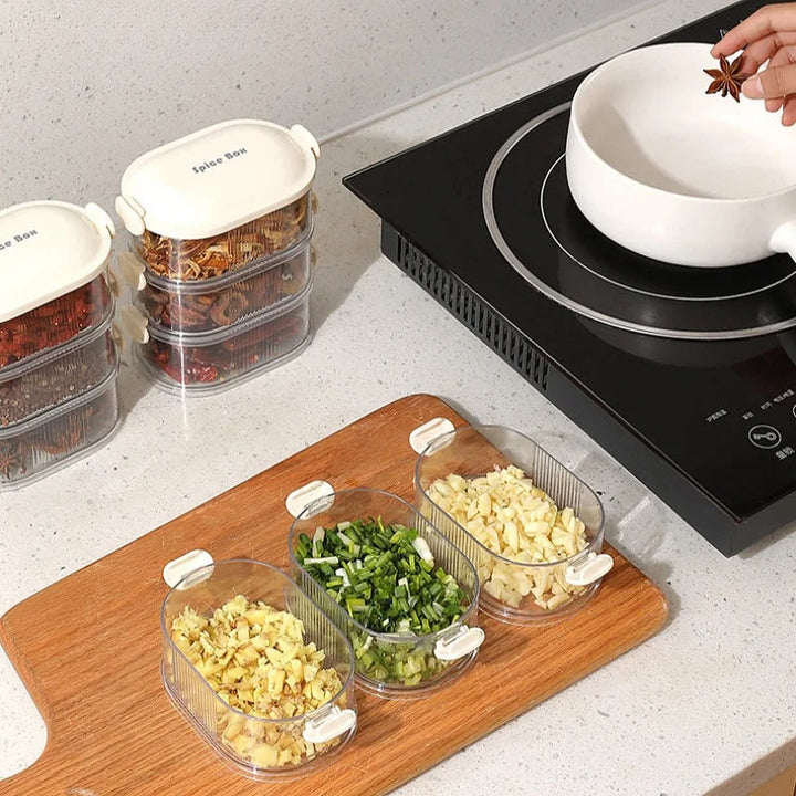 Spice box set stackable with lid | Stornfield