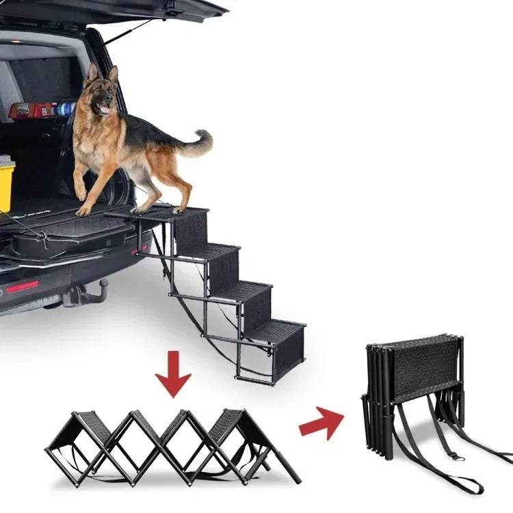 Folding Car Stair for Dogs | Safe Climbing for Puppies | Stornfield