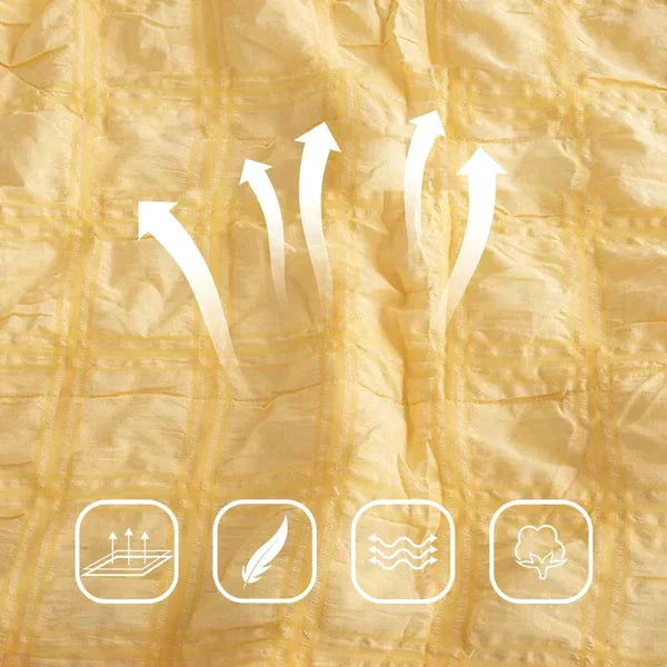 Icy Seersucker Summer Cool Quilt Lace 4-piece Set | Stornfield