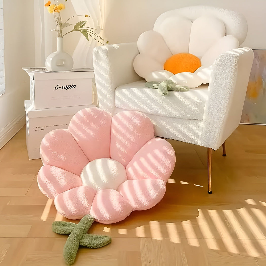 Flower Cushion Seat Cushion – Soft and Cozy | Decorative Floor Cushion for Sofa, Bedroom, and Living Room | Stornfield