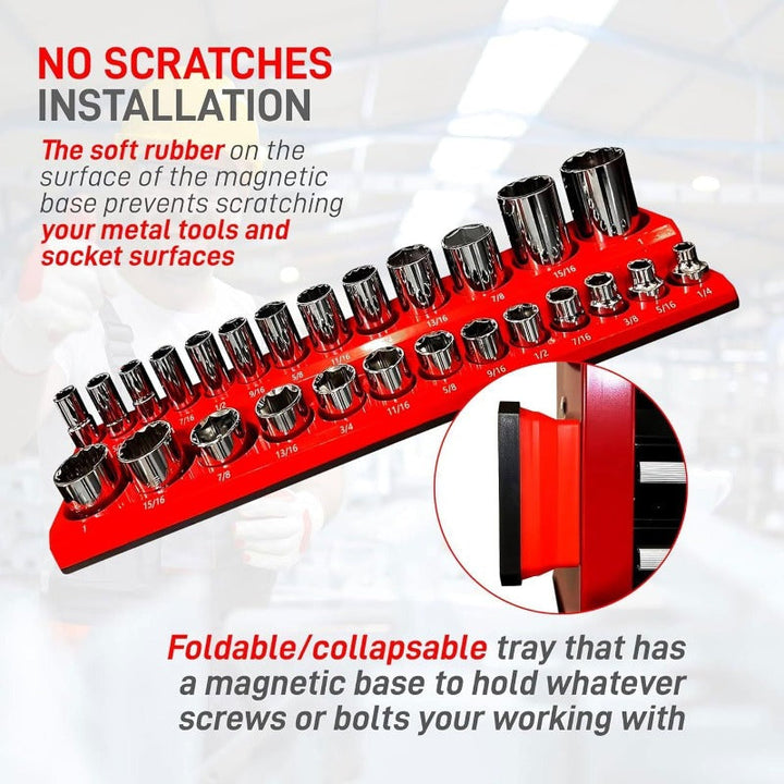 Heavy-Duty Magnetic Socket Organizer Stornfield