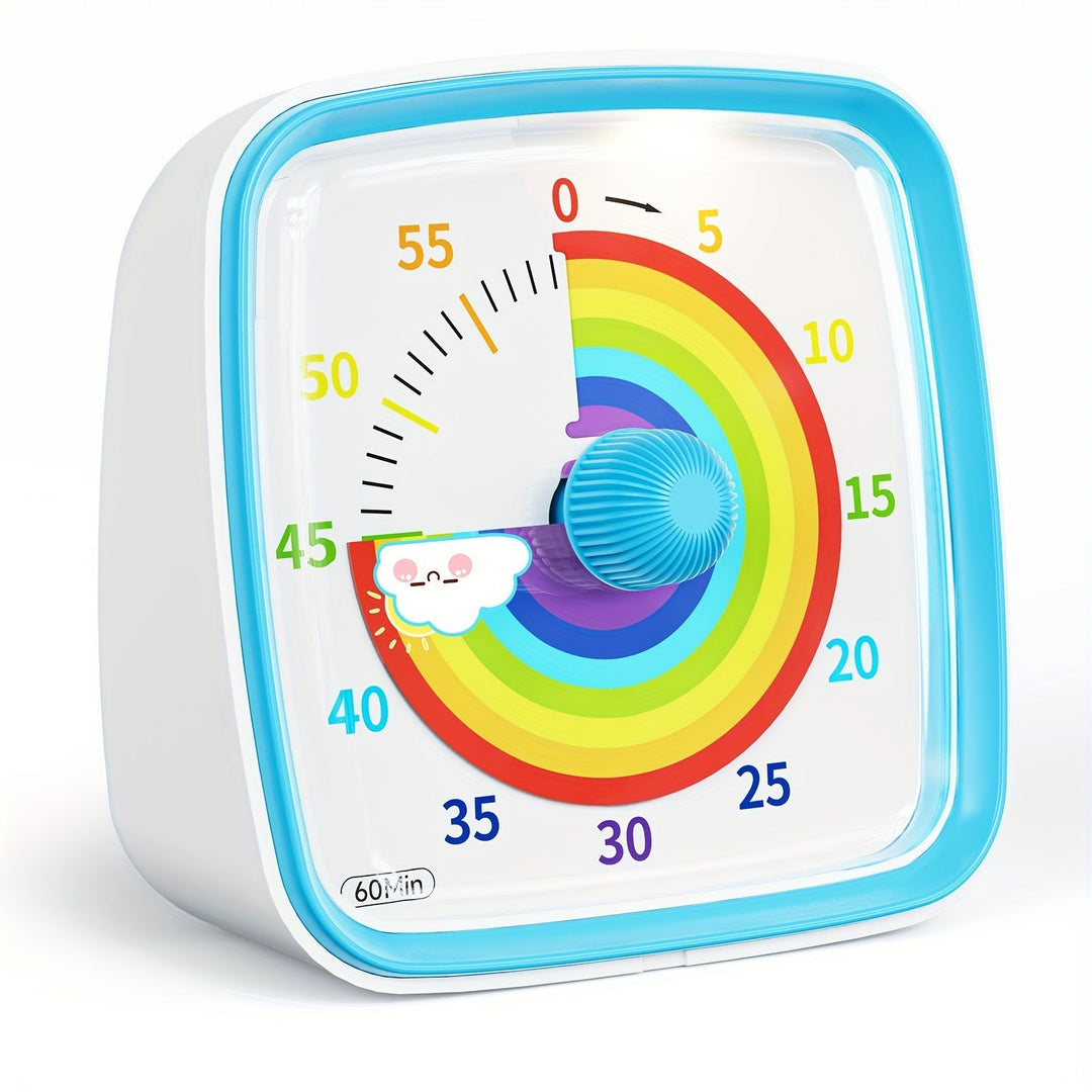 Rainbow Time Management Timer – Visual 60-Minute Countdown Timer for Study, Work, and Home | Stornfield