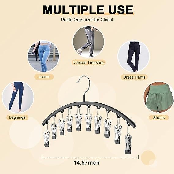 Leggings Organizer Hanger with Rubber Clips | Stornfield