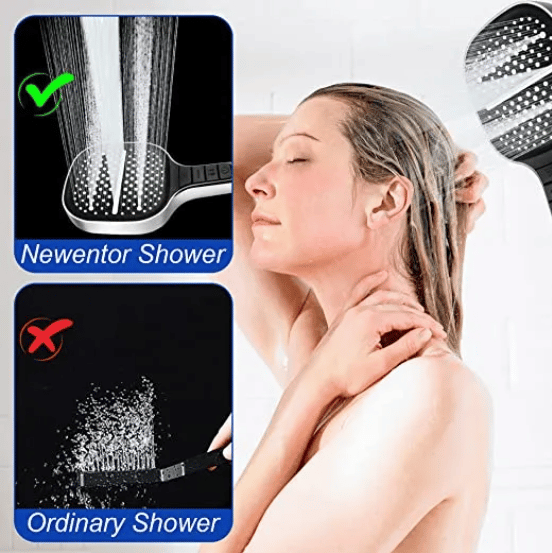 HydraLux 7-Settings Shower Head – Water-Saving & Anti-Scale – Square Chrome | Stornfield