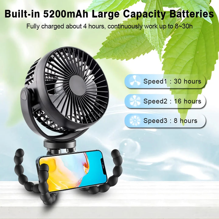 Compact Octopus Mini Fan | Stornfield