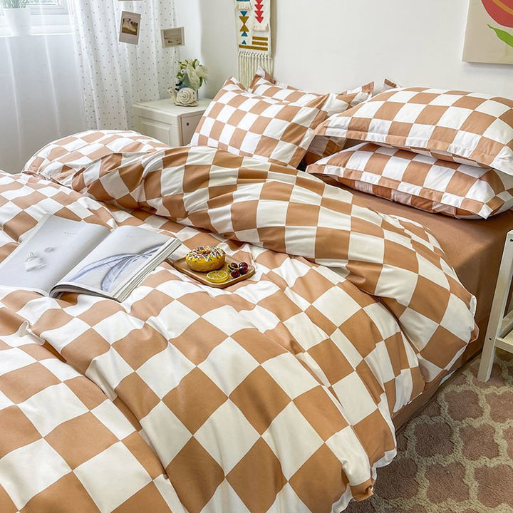 Stornfield | Abstract Check Single Duvet Cover Set