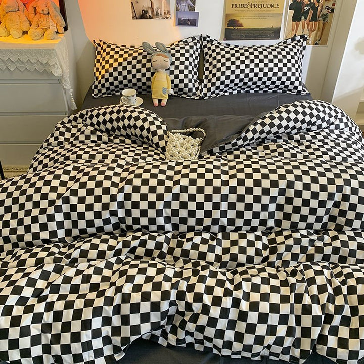 Stornfield | Abstract Check Single Duvet Cover Set