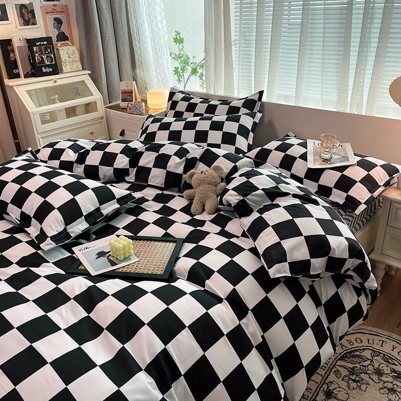 Stornfield | Abstract Check Single Duvet Cover Set