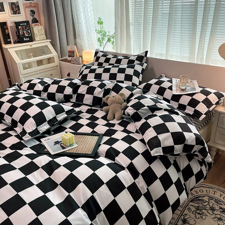 Stornfield | Abstract Check Single Duvet Cover Set
