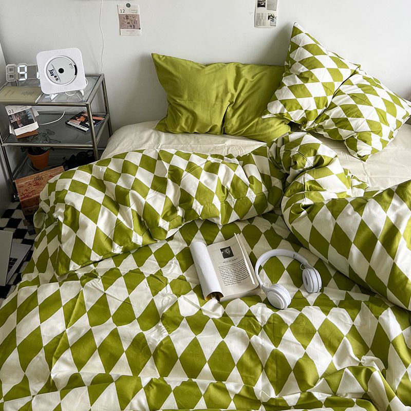 Stornfield | Abstract Check Single Duvet Cover Set