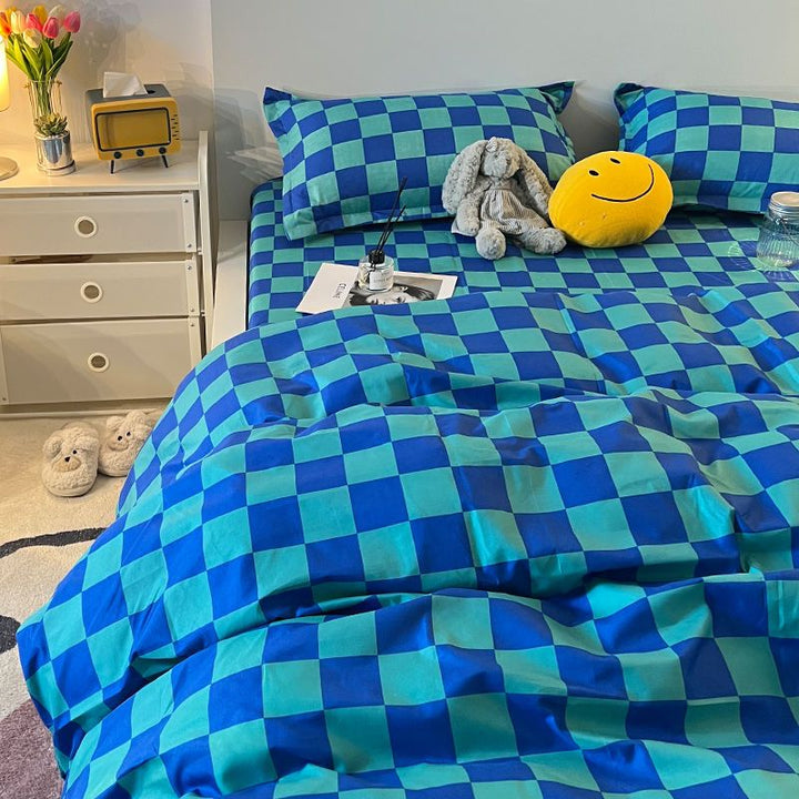 Stornfield | Abstract Check Single Duvet Cover Set