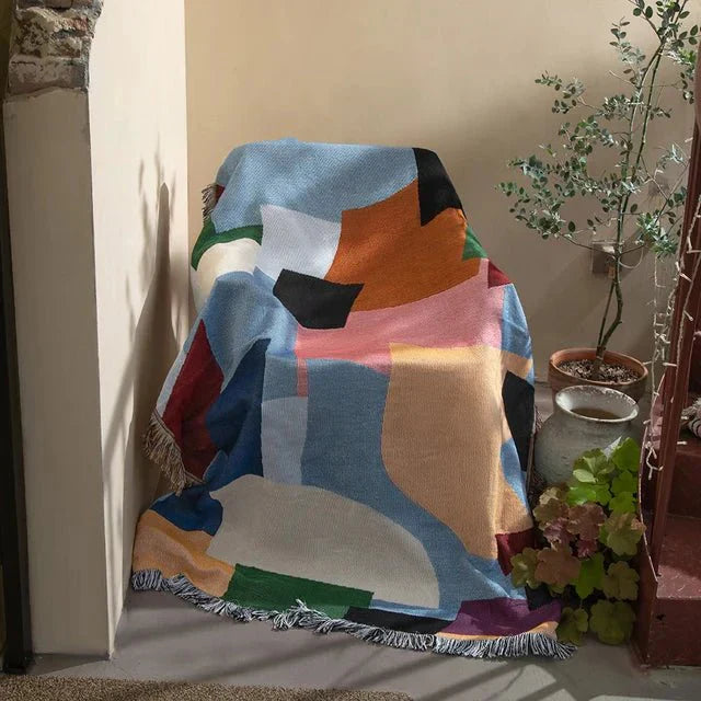Stornfield | Abstract Woven Wall Hanging Blanket