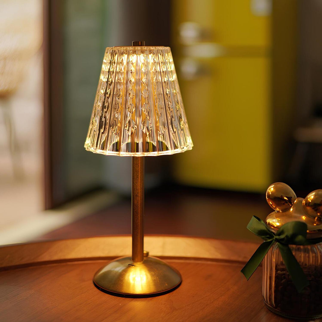 Golden Crystal Table Lamp - Aurora Luxe | Stornfield
