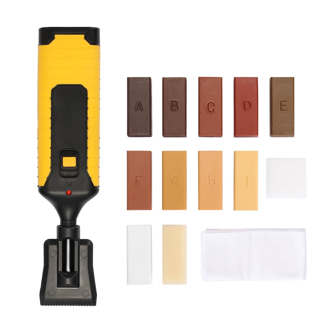 Stornfield | Wood Surface Repair Kit | 11 Wax Blocks & Heat Pen | Furniture, Floors & Cabinets
