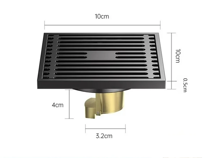 AquaShield Square Stainless Steel Floor Drain Stornfield