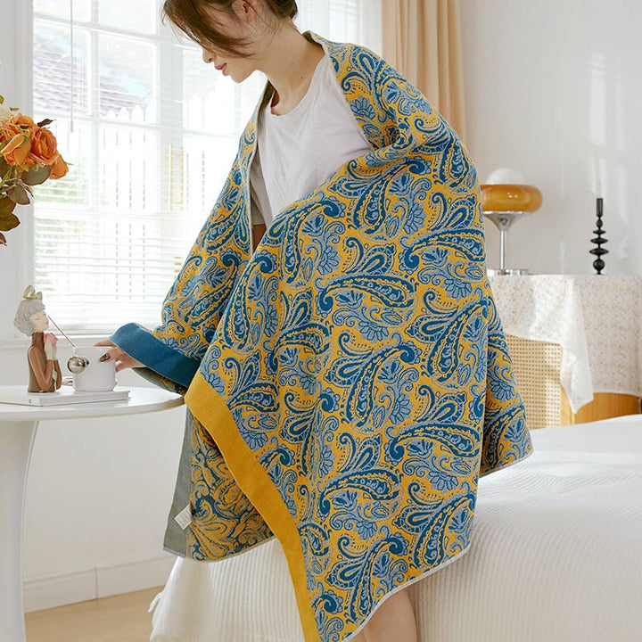 Mixed Color Reversible Gauze Bath Towel Soft Cotton | Stornfield