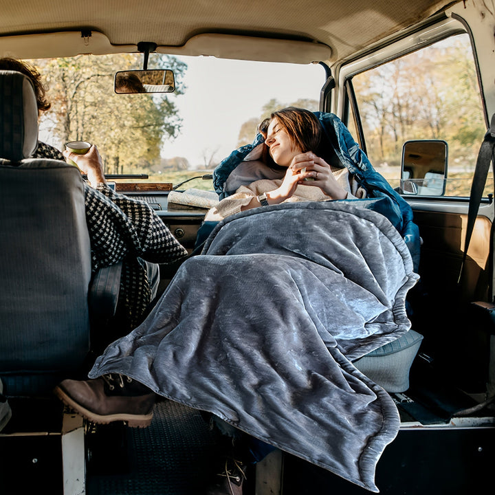 12V Heated Car Stornfieldanket - Soft Flannel Stornfieldanket with Overheat Protection for Car and Camping | Stornfield