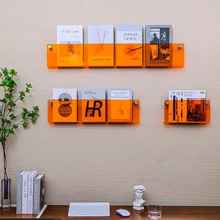 Stornfield | Wall Shelf Clear Acrylic Magazine Holder