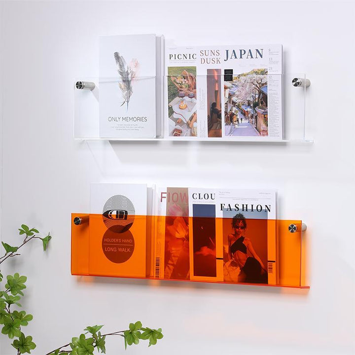 Stornfield | Wall Shelf Clear Acrylic Magazine Holder