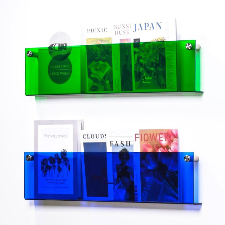 Stornfield | Wall Shelf Clear Acrylic Magazine Holder