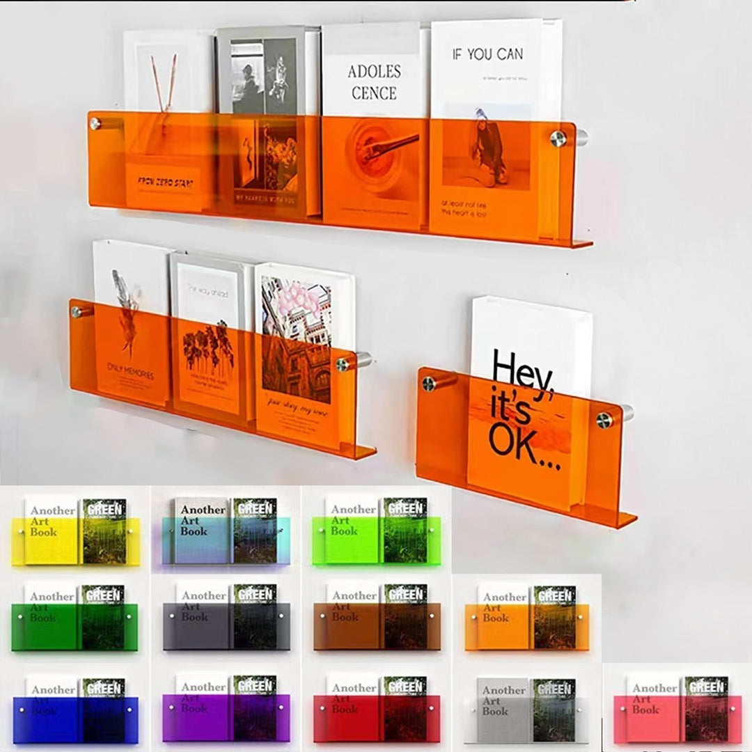 Stornfield | Wall Shelf Clear Acrylic Magazine Holder
