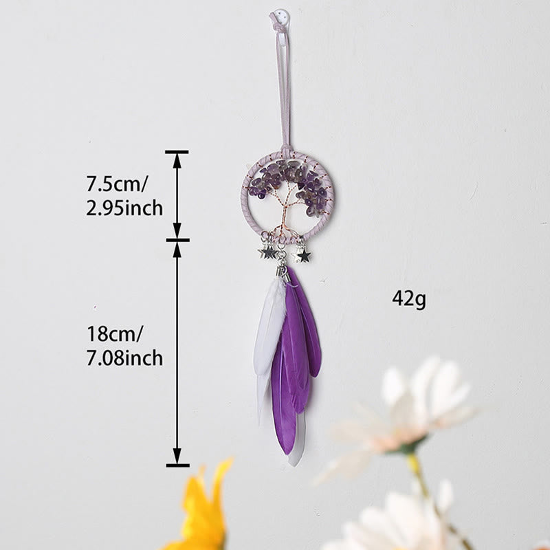 Stornfield | Frendorf Tree of Life Gemstone Dream Catcher Hanging Jewelry