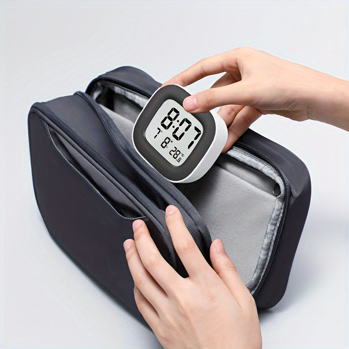Compact Digital Alarm Clock with Temperature Display | Stornfield