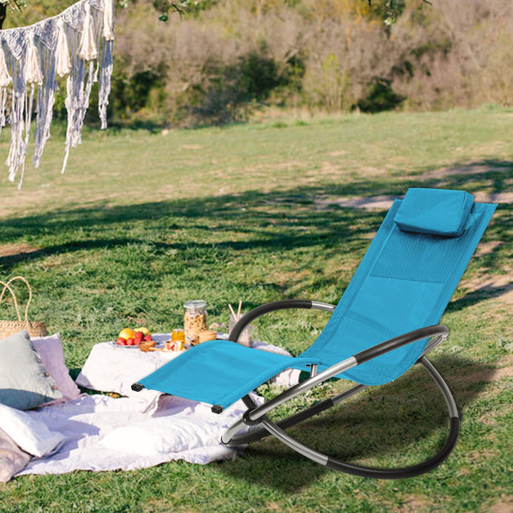 Relax lounger deck chair swinging lounger foldable | Stornfield