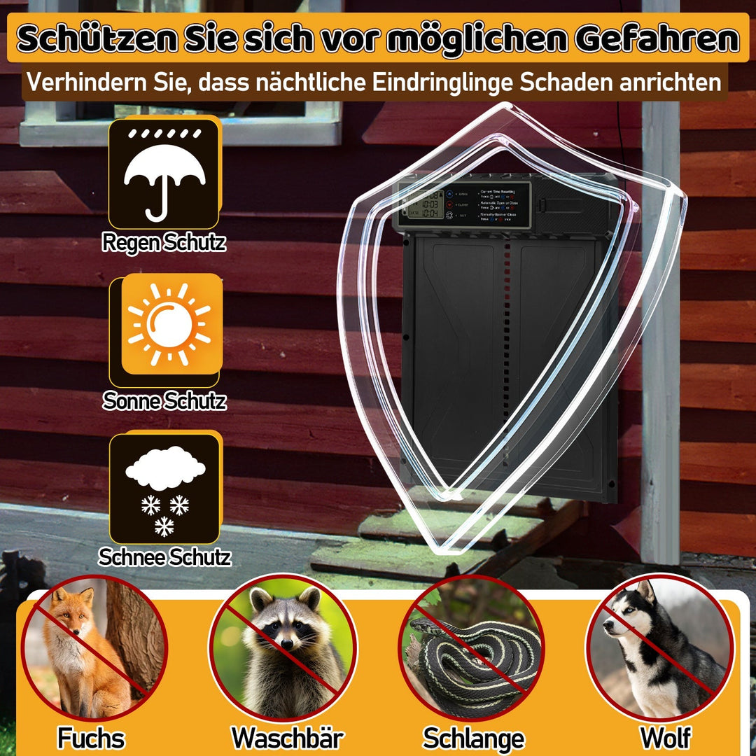 Electric Chicken Coop Door Solar with LED Display and Remote Control | Stornfield